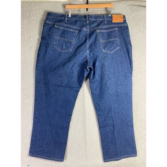 Vintage Blue Denim Jeans Size 48 Waist Relaxed Straight Fit‎ Plus - Picture 12 of 12